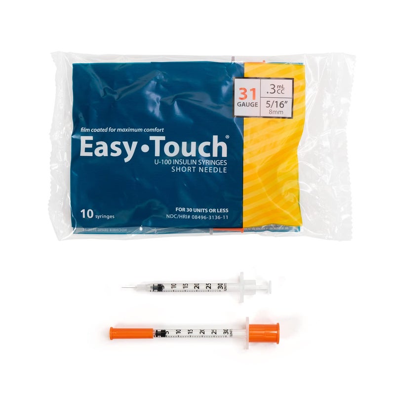 Easy Touch EasyTouchÂ® U-100-31G 0.3cc/mL, 5/16" 8mm (Box of 100) - Image 2