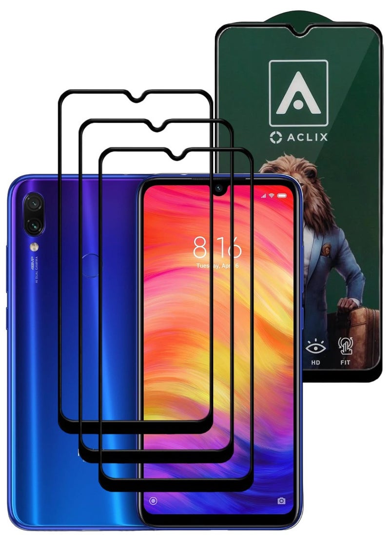 ACLIX 3 Pieces Antistatic ESD Dustproof Premium Quality High Definition Tempered Glass Screen Protector Designed For Xiaomi Redmi Note 7 - Image 1