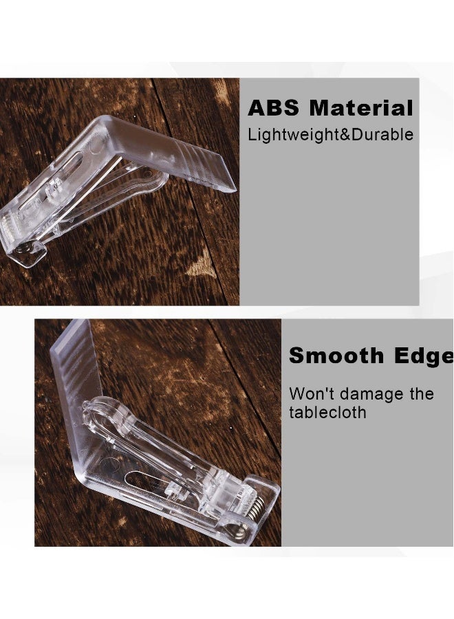 20pcs Plastic Tablecloth Clips, Adjustable Tablecloth Clips Table Cloth Fixing Table Cloth Holder Clips Transparent Picnic Tablecloth Clamps for Indoor Outdoor - Image 4