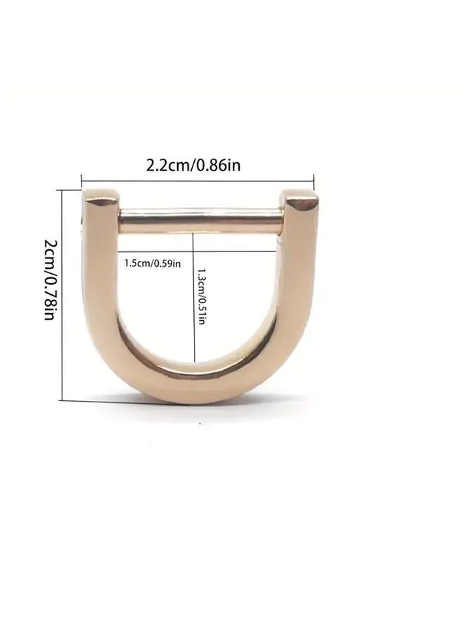 4pcs Golden Alloy D Rings Shoulder Strap Buckles Set for Purse Sewing DIY Craft Accessories - Image 5