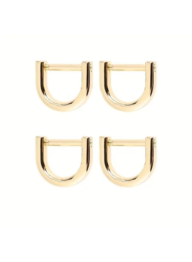 4pcs Golden Alloy D Rings Shoulder Strap Buckles Set for Purse Sewing DIY Craft Accessories - Image 4