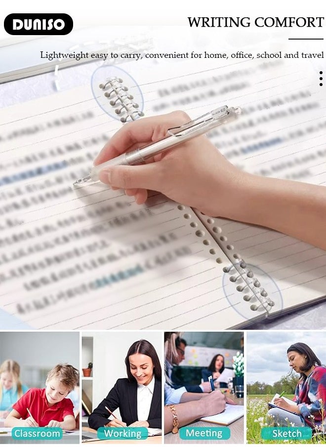 DUNISO - A5 Loose-leaf Spiral Notebook Binder,Refillable Loose Leaf Planner,60 Sheets Thickened horizontal Pages Diary Round Hole Removable Loose-Leaf Notebook Business Notebook for Student Office Writing - Image 1