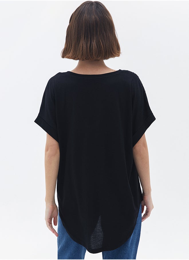 OXXO - Ladies Knitted T-SHIRT - Image 1