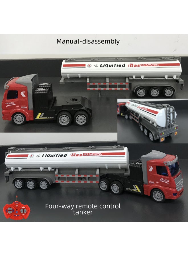 High-speed Rc Car Dual Motors For Off-road Driving Stunt Performances Durable Metal Frame-Color:QH200-14D Flat Head Fire Truck With 1 Inertia Truck  - Image 4