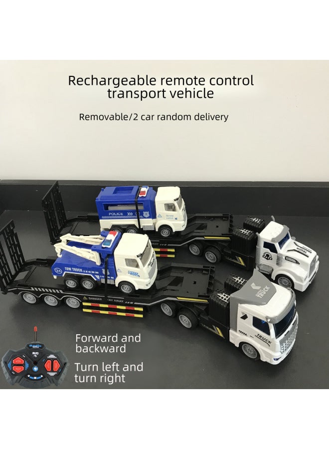 High-speed Rc Car Dual Motors For Off-road Driving Stunt Performances Durable Metal Frame-Color:QH200-14D Flat Head Fire Truck With 1 Inertia Truck  - Image 5