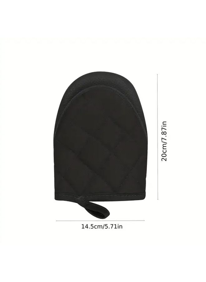 Black Kitchen Glove Palm Fit Mitts Light And Convenient For Flexible Cooking - Image 3