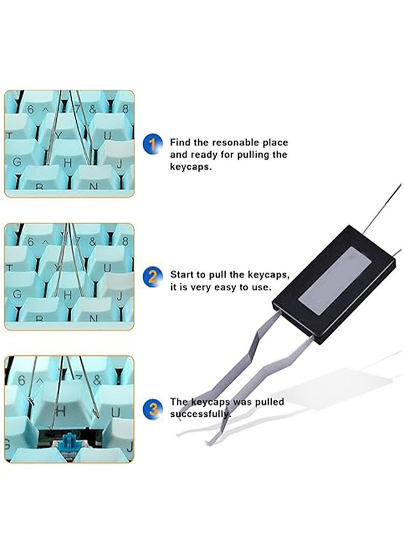 Generic - Keycap Puller Stainless Steel Key Keycap Removal Tool Keycaps Remover for Mechanical Keyboard for Removing Fixing keyboard tools - Image 1