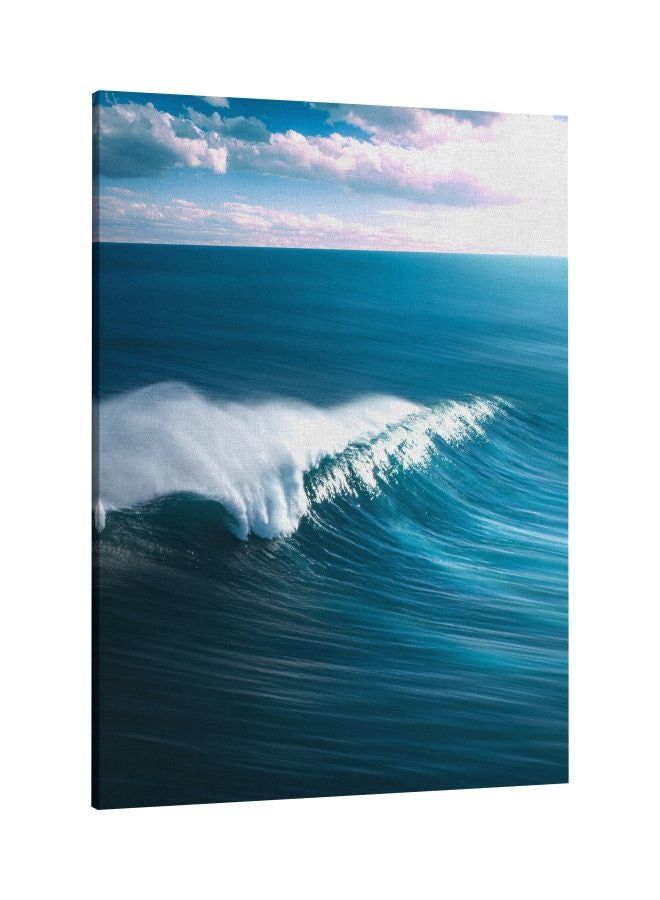 RKN Sea Printed Framed Canvas Wall Art Blue/White 60x80centimeter - Image 2
