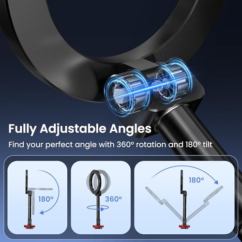 Itramax Magnetic Phone Tripod Mount,360° Rotatable Mag/safe Cold Shoe Tripod Phone Adapter Holder with 1/4" Threaded Hole for iPhone 17 Pro Max 16 15 Plus 14 13 12,Samsung,Canon Nikon Sony DSLR Camera - Image 4