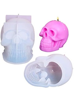 Reusable Silicone Skull Candle Resin Mold Easy Release Ice Cube Large 3D Mold for  Party Candle Mousse Cake Baking, Cupcake Topper Casting Art Crafts