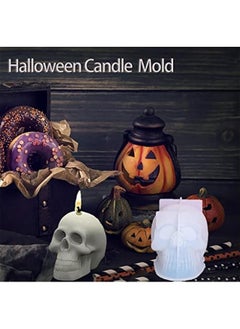 Generic Reusable Silicone Skull Candle Resin Mold Easy Release Ice Cube Large 3D Mold for  Party Candle Mousse Cake Baking, Cupcake Topper Casting Art Crafts  - Image 3