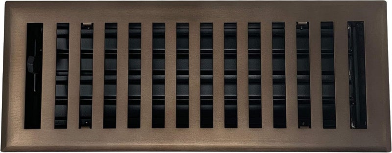 Madelyn Carter Contemporary Vent Cover, Solid Cast Brass, Oil Rubbed Bronze, 4 x 10 inches - Image 1