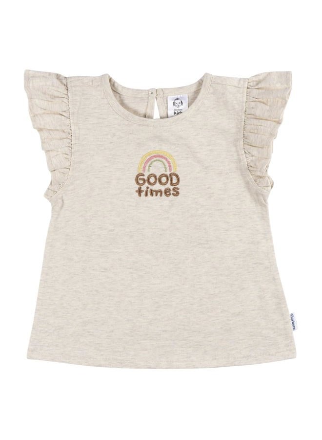 Gerber Baby Girl's Toddler 3-Pack Short Sleeve Tees, Good Times - Image 2