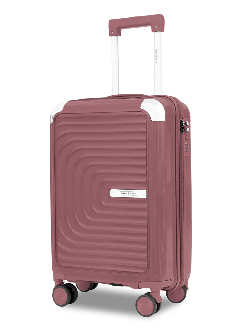 PARAJOHN Helix Cabin Size 20 inches Premium Polypropylene PP Hardsided Luggage - 55 cms carrying 10kg|8 Wheels Trolley - Rose Gold