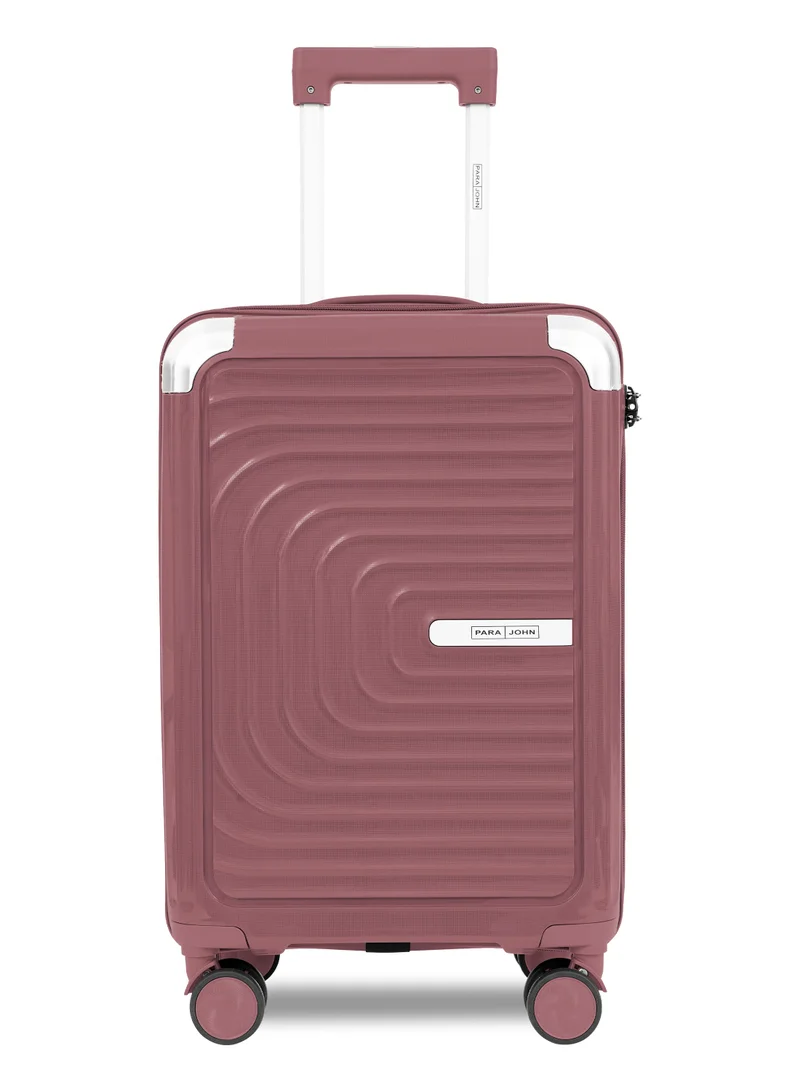 PARAJOHN Helix Cabin Size 20 inches Premium Polypropylene PP Hardsided Luggage - 55 cms carrying 10kg|8 Wheels Trolley - Rose Gold