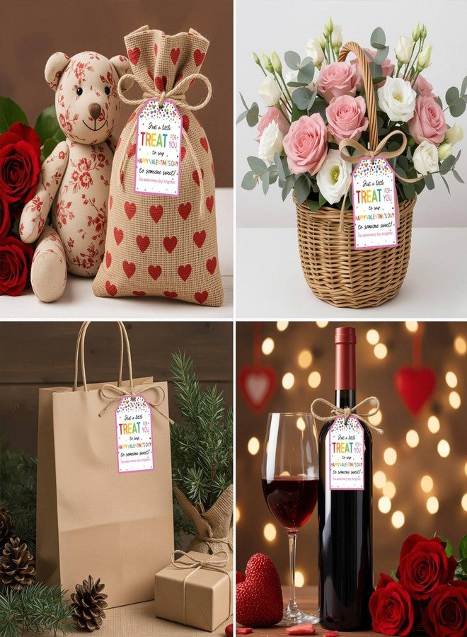 llyinglpdec 50Pcs Valentine’s Day Treat Tags with Strings, 3.3x2.1 Inch Colorful Confetti Gift Tags for Kids Classroom, Candy Bags, Treat Boxes, DIY Crafts, Party Favors & Gift Wrapping - Image 5