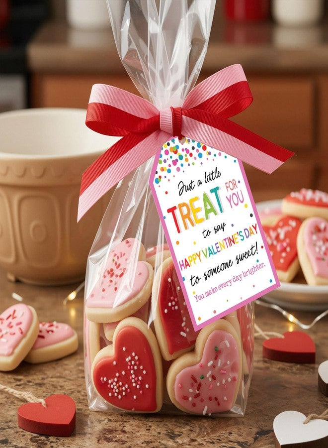 llyinglpdec 50Pcs Valentine’s Day Treat Tags with Strings, 3.3x2.1 Inch Colorful Confetti Gift Tags for Kids Classroom, Candy Bags, Treat Boxes, DIY Crafts, Party Favors & Gift Wrapping - Image 4