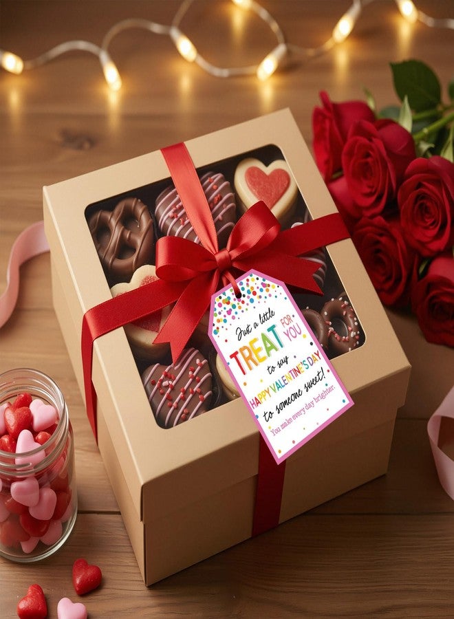 llyinglpdec 50Pcs Valentine’s Day Treat Tags with Strings, 3.3x2.1 Inch Colorful Confetti Gift Tags for Kids Classroom, Candy Bags, Treat Boxes, DIY Crafts, Party Favors & Gift Wrapping - Image 3