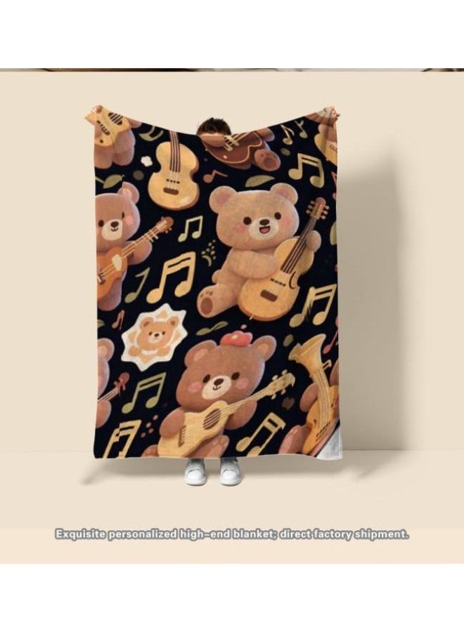 general Baby and children's cartoon flannel thin blanket (warm and comfortable, suitable for sleep, game use) 70cm*100cm - Image 4