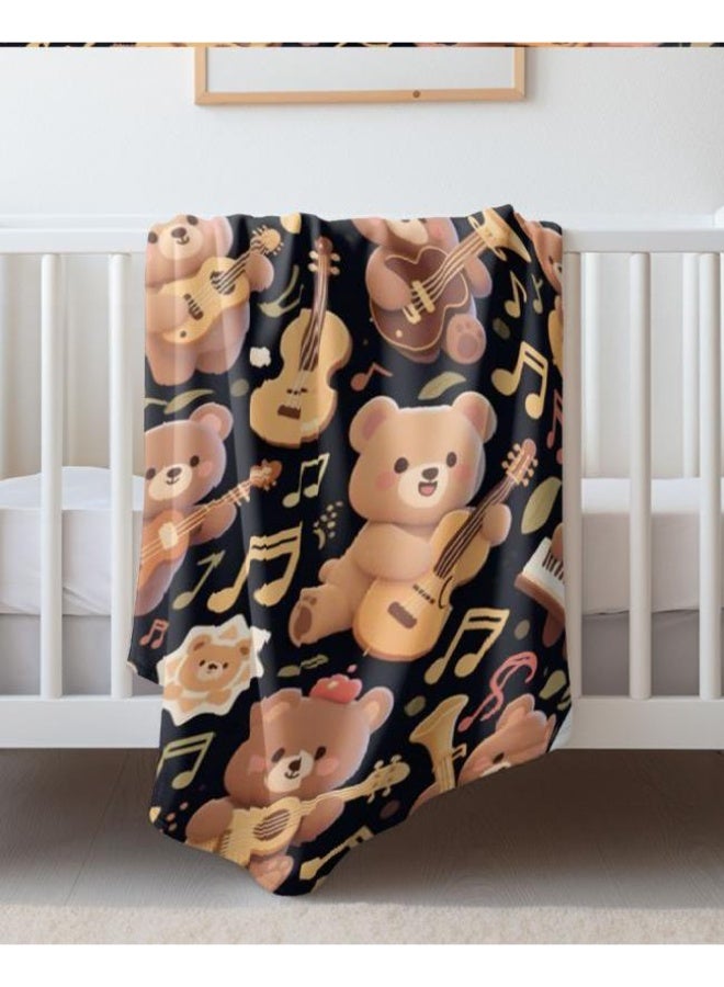 general Baby and children's cartoon flannel thin blanket (warm and comfortable, suitable for sleep, game use) 70cm*100cm - Image 1