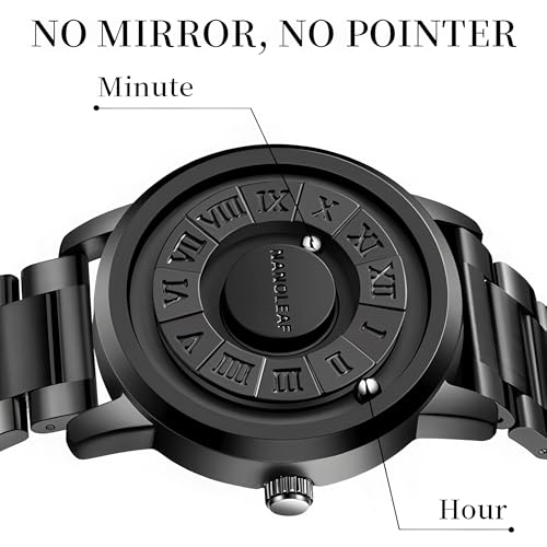 NANOLEAF Magnetic Levitation Cool WatchMinimalist Unisex Watches 3D Roman Numerals Creative Balls Dial Waterproof Quartz Wristwatch Unique Super Strong Magnetic Drive Mens Watch - Image 3