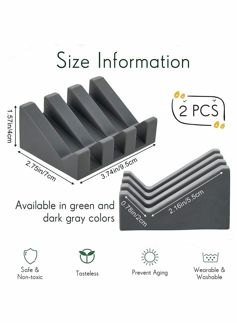 SYOSI حامل صابون 2 حزمة مع مصفاة لصابون مستدام لمستلزمات المطبخ والتخييم وصالة الألعاب الرياضية وحمامات - Image 4