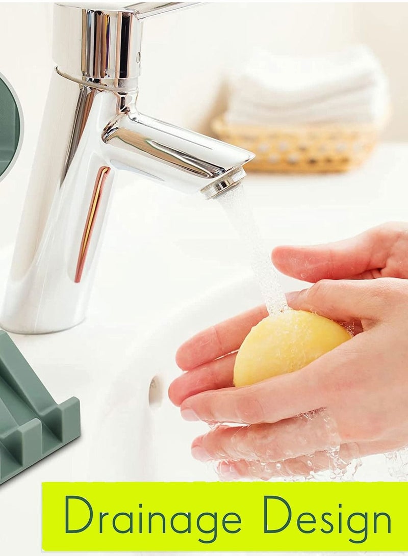 SYOSI حامل صابون 2 حزمة مع مصفاة لصابون مستدام لمستلزمات المطبخ والتخييم وصالة الألعاب الرياضية وحمامات - Image 2