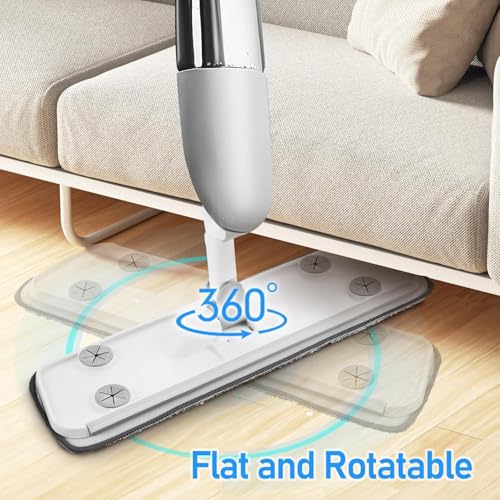 Vasukie 3In1 Stainless Steel Microfiber Floor Cleaning Spray Mop with Removable Washable Cleaning Pad and Integrated Water Spray, 360 Degree Easy Floor Cleaning mop for Home, Kitchen & Office use - Image 3