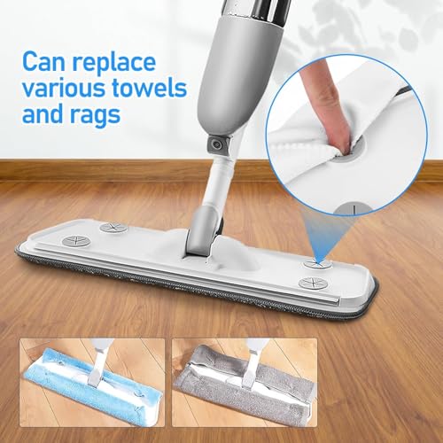 Vasukie 3In1 Stainless Steel Microfiber Floor Cleaning Spray Mop with Removable Washable Cleaning Pad and Integrated Water Spray, 360 Degree Easy Floor Cleaning mop for Home, Kitchen & Office use - Image 5