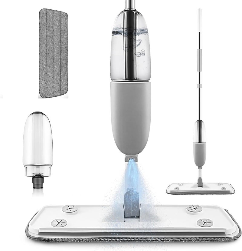 Vasukie 3In1 Stainless Steel Microfiber Floor Cleaning Spray Mop with Removable Washable Cleaning Pad and Integrated Water Spray, 360 Degree Easy Floor Cleaning mop for Home, Kitchen & Office use - Image 1