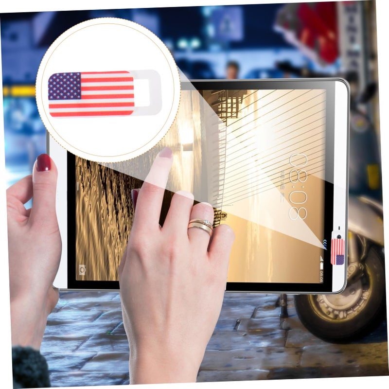 4 Pack USA Flag Webcam Cover Sliding Privacy Screen Protector For Laptop Phone - Image 3