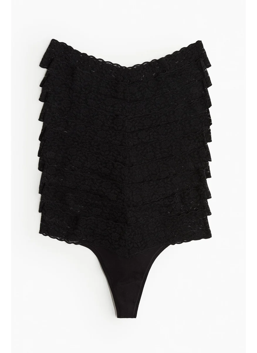 H&M 10-Pack Lace Thong Briefs