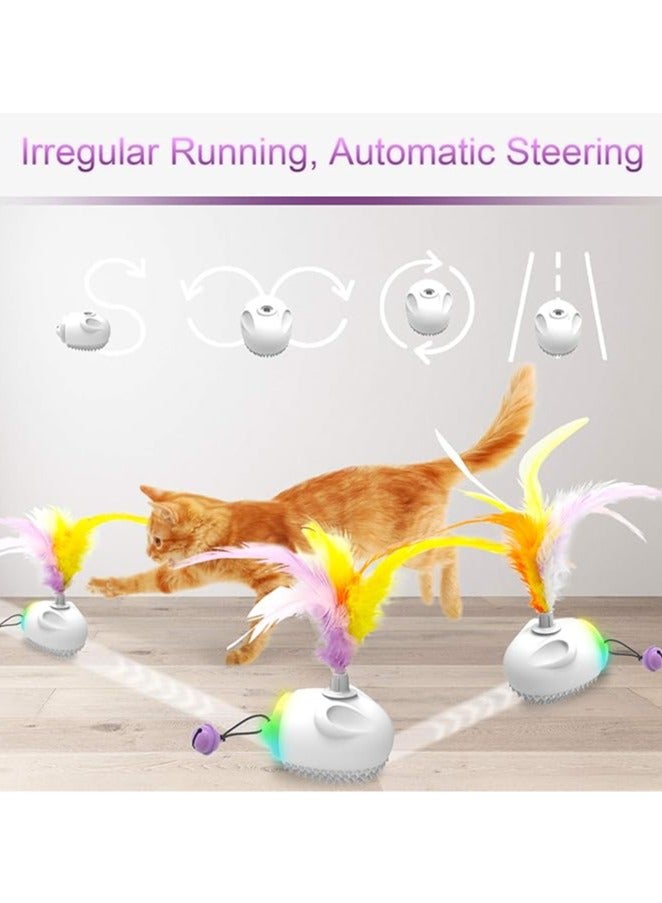عام لعب القط داخلي التفاعلية ، التلقائي لعب القط الكهربائية مع الريش والأجراس ، أضواء ليد ، مزامنة و أوسب شحن اللعب للقطط / الكلاب - Image 4