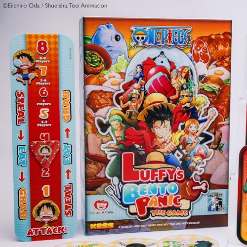KESS One Piece: Luffy’s Bento Panic Game for Players Ages 10 & Up, Playtime 30 Mins, Anime, Quick to Learn, Feasting Fun: Lunch is Served, with a Side of Panic - Image 2