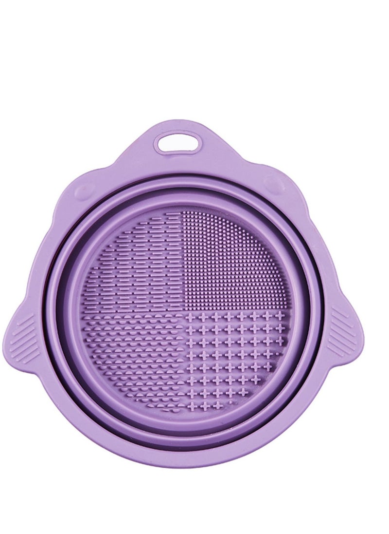 Makeup Brush Cleaning Mat, Silicone Makeup Cleaning Brush Scrubber Mat Portable Washing Tool Cosmetic Brush Cleaner with Suction Cup for Valentines Day (Purple) - pzsku/Z171659DA967E1D94AEFAZ/45/_/1735813484/4c1c3589-4851-4d63-b6ae-7b22441a5222