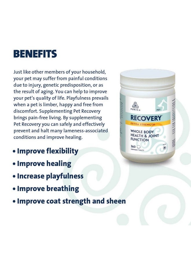 PURICA - Pet Recovery Extra Strength - Dog Supplement - Glucosamine Chews for Large & Small Breed Dogs - Hip & Joint Support - 360 Count (Pack of 1) - Image 3
