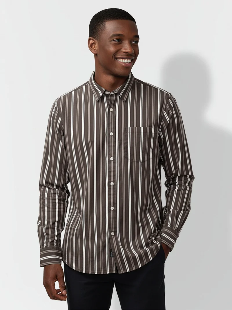 Being Human Men Slim Fit Striped Casual Shirt