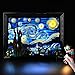 BrickSoul طقم إضاءة BrickSoul المتوافق مع مجموعة بناء Lego Starry Night 21333 - ترقية ملحقات إضاءة سلكية قابلة للتعتيم لعرض نموذج Vincent Van - تقنية إخفاء الكابلات غير مشمولة نموذج 21333 - Image 2