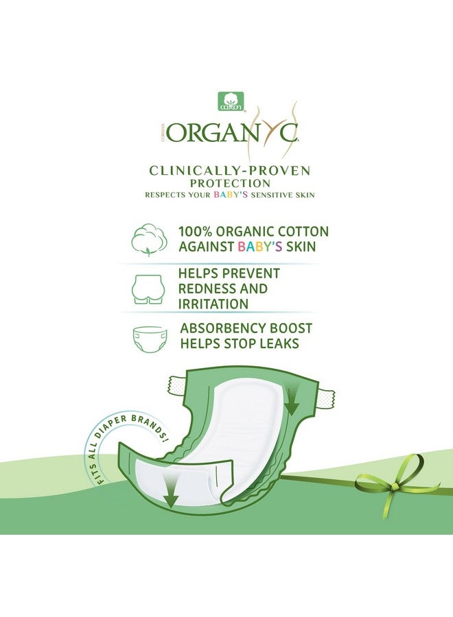 Organyc 100% Certified Organic Cotton Baby Diaper Liner for Sensitive Skin, Fits All Brands and Sizes Diapers Except New Born, 20 Count - Image 1