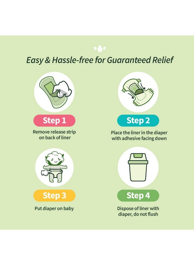 Organyc 100% Certified Organic Cotton Baby Diaper Liner for Sensitive Skin, Fits All Brands and Sizes Diapers Except New Born, 20 Count - Image 2