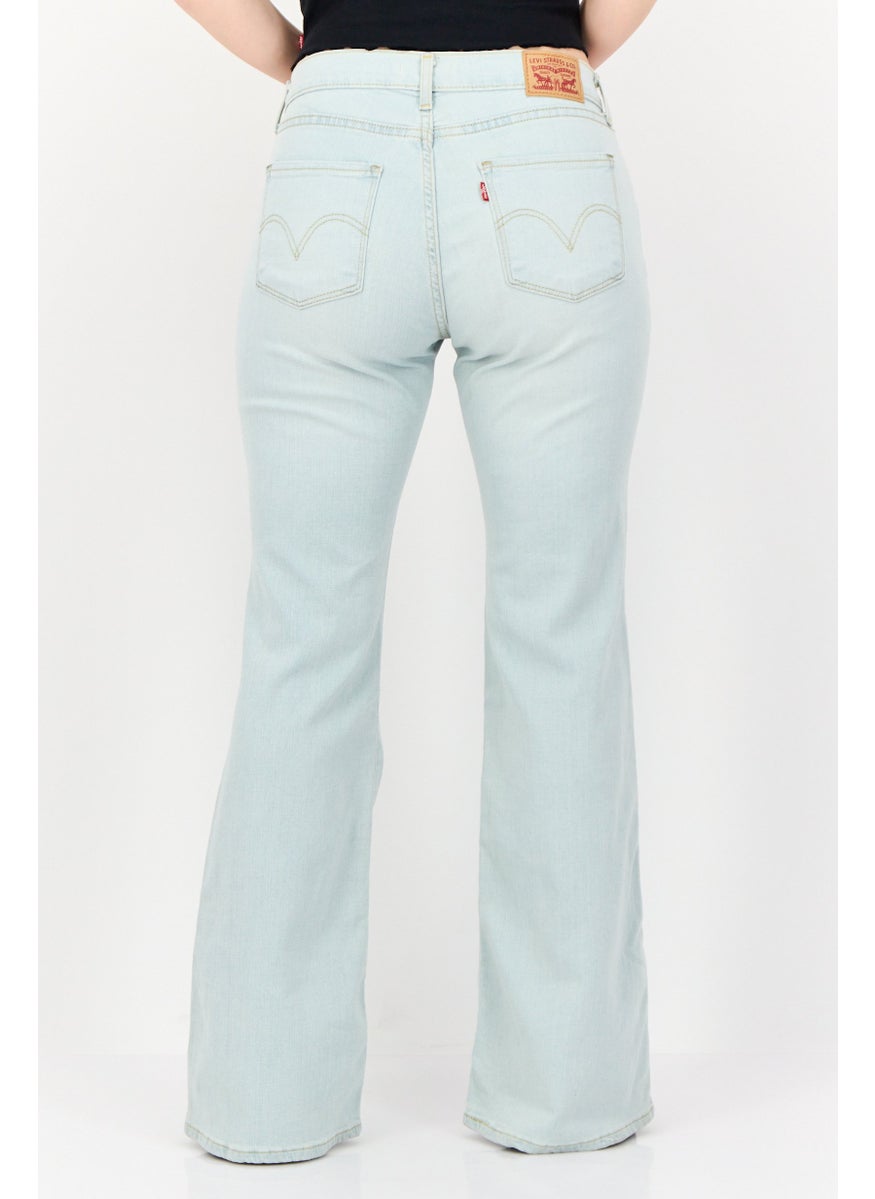Levi's Women Curvy Fit Rip Stretchable Denim Jeans, Washed Light Blue  - Image 3
