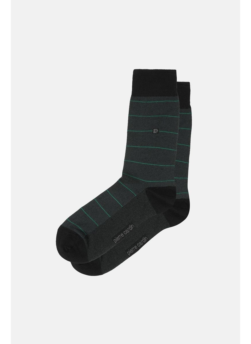 pierre cardin Modal 6-Pack Men's Two-Color Long Socks Code 258-PC Green-Black  - Image 2