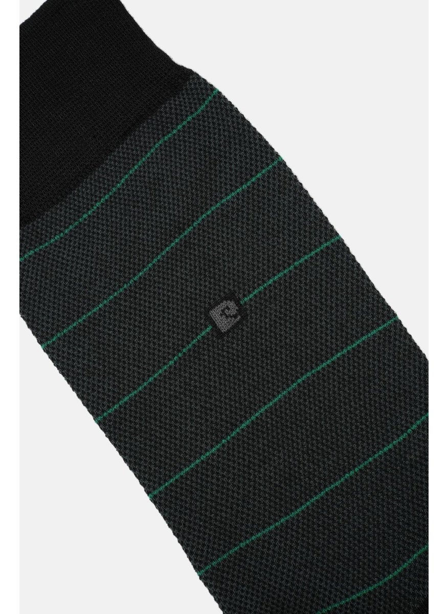 pierre cardin Modal 6-Pack Men's Two-Color Long Socks Code 258-PC Green-Black  - Image 4