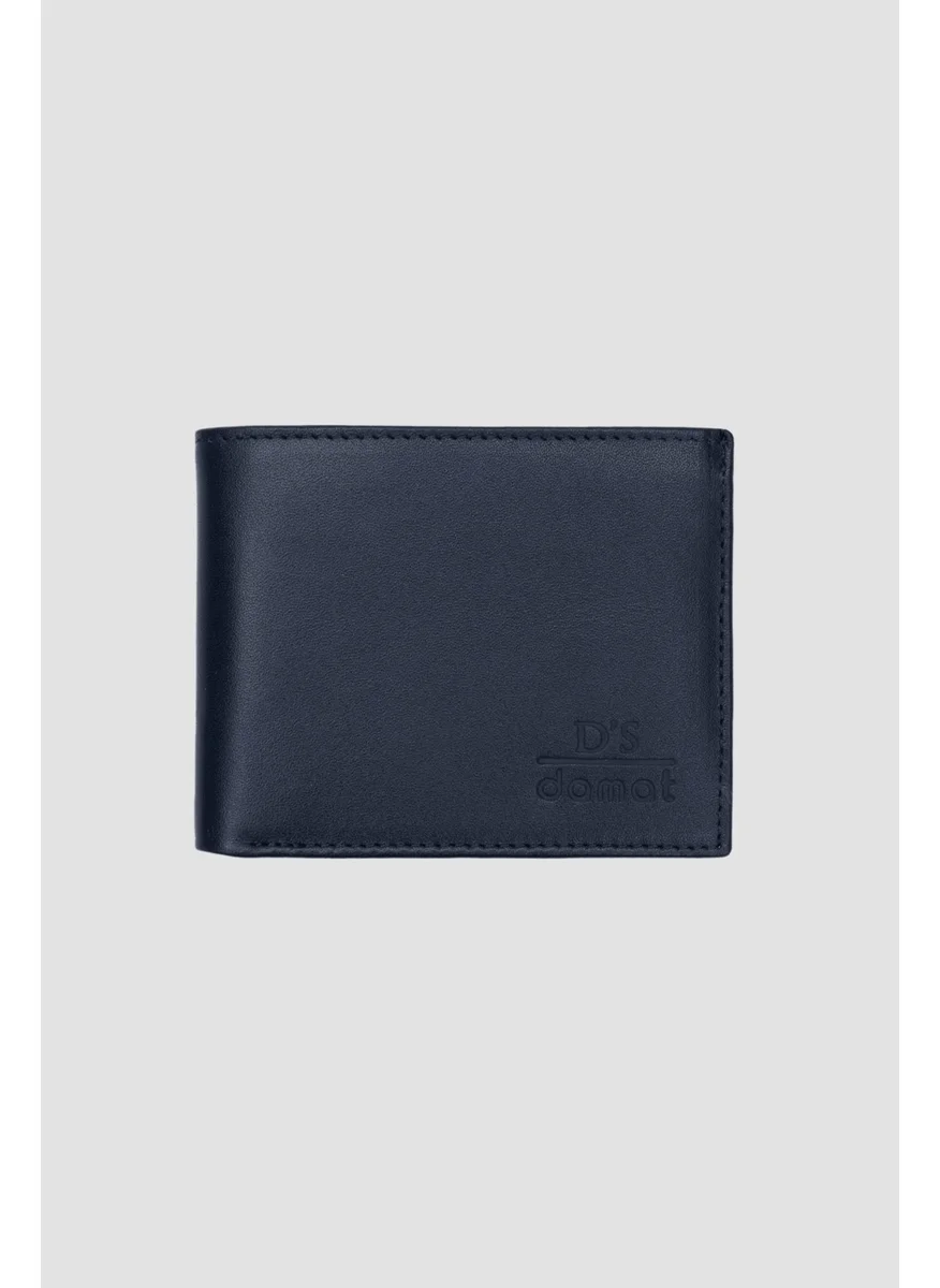 D'S DAMAT Navy Blue Leather Wallet 2H1119ST134