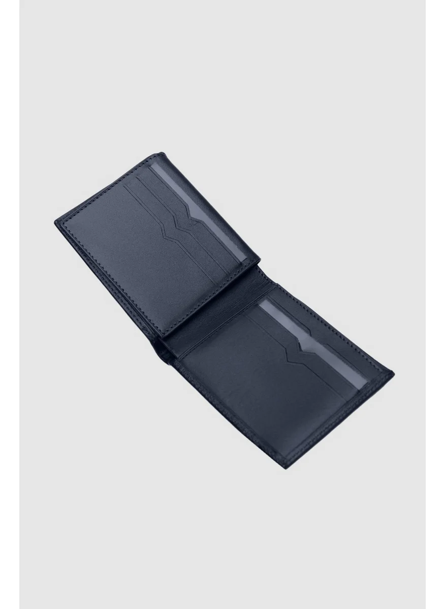 D'S DAMAT Navy Blue Leather Wallet 2H1119ST134