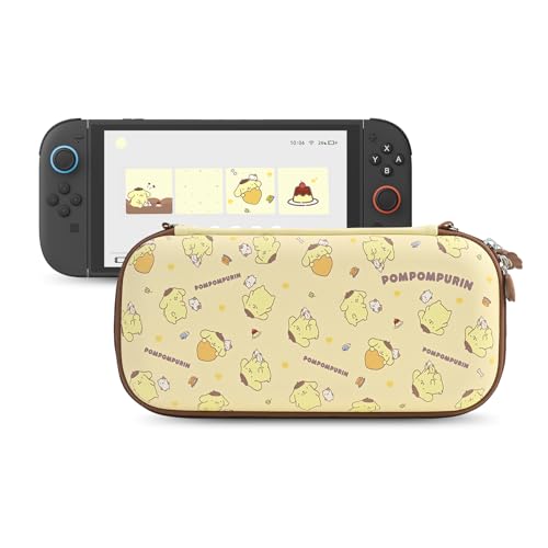 Kuitmor Slim Carrying Case Compatible with Switch 2 2025 Hard Shell Storage Bag with 12 Game Card Slots Portable Case for Switch 2 Console and Game Accessories Yellow Pompompurin - Image 1