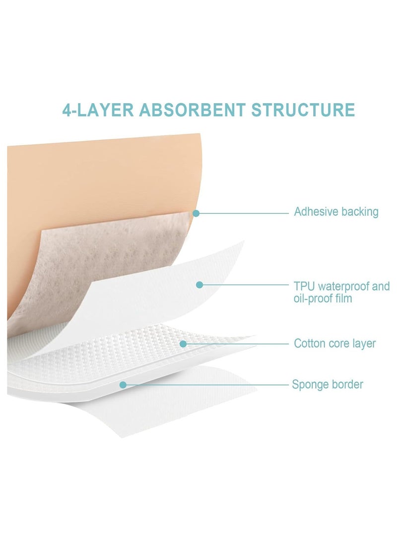 general 10 Pcs Self-Adhesive Castor Oil Packs, Castor Oil Packs for Liver Detox, Highly Absorbent, Castor Oil Packs Organic Cotton, Non-Washable, Impermeable - Image 3