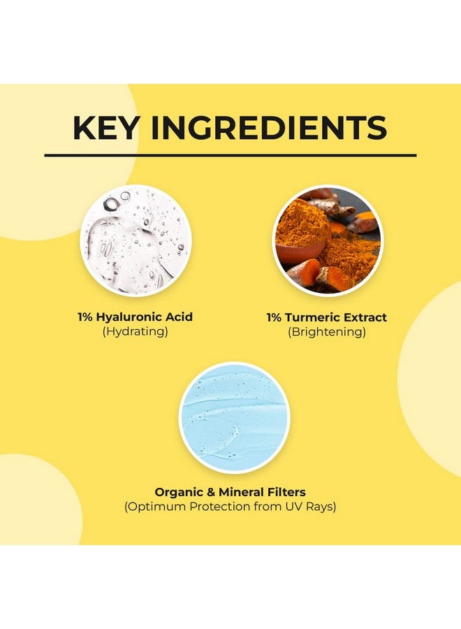 Dr. Sheth's Haldi & Hyaluronic Acid Sunscreen Spf 50+ Pa+++ 1% Hyaluronic Acid & Turmeric Extract Hydrating Normal To Dry Skin Protects Against Uvauvb Women & Men Pack Of 2 100G - Image 2
