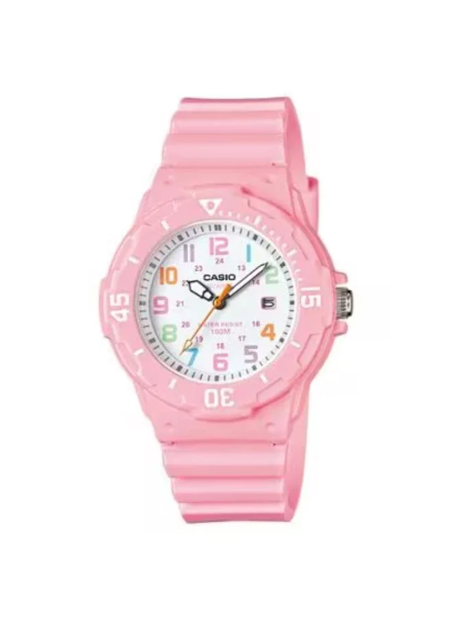 CASIO Women's Analog Display Watch With Pink Resin Strap - LRW-200H-4B