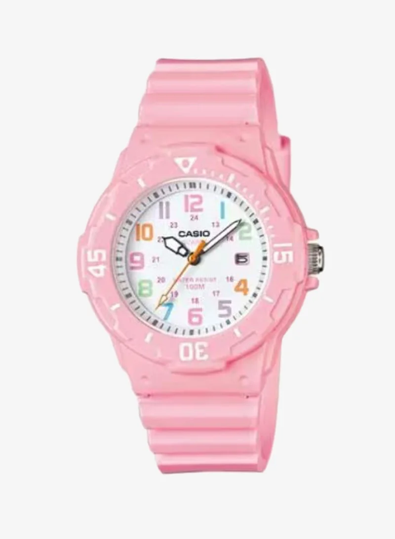كاسيو Women's Analog Display Watch With Pink Resin Strap - LRW-200H-4B
